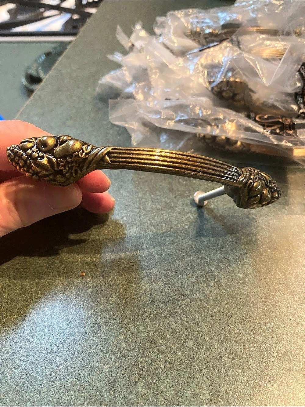 Gold Ornate Decorative Cabinet Handle